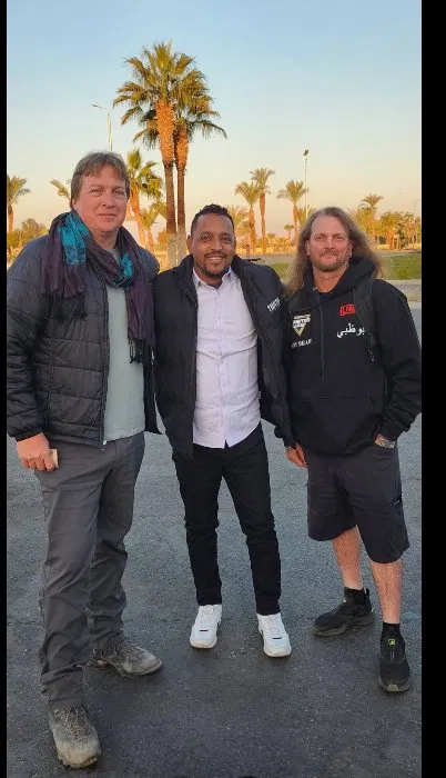 Tito with friends and tourists in Luxor