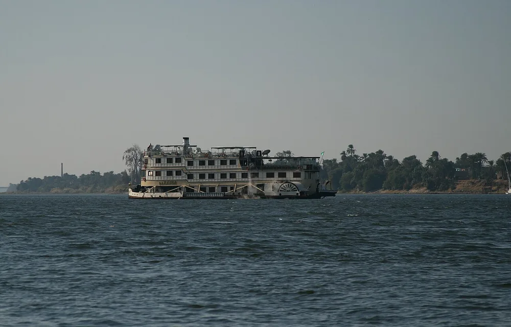 Felucca sailing boat on the Nile at Luxor