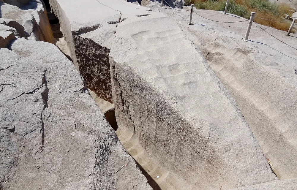 The Unfinished Obelisk in the granite quarries of Aswan