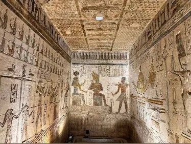 Valley of the Kings royal tomb interior near Luxor